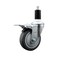 Service Caster 4'' Thermoplastic Rubber Swivel 1-3/8'' Expanding Stem Caster Total Lock Brake SCC-EXTTL20S414-TPRB-138 - alternate 1